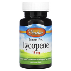 Лікопін, Lycopene, Carlson Labs, 15 мг, 60 гелевих капсул (CAR-08716), фото