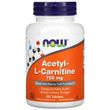 Now Foods, Ацетил-L-карнитин, 750 мг, 90 таблеток (NOW-00081)