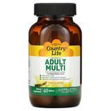Мультивітаміни жувальні Country Life Adult Chewable Multi - 60 таблеток, фото