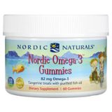 Nordic Naturals NOR-30130 Nordic Naturals, Nordic Omega-3, жевательные конфеты со вкусом мандарина, 82 мг, 60 жевательных конфет (NOR-30130)