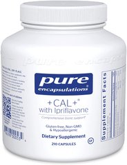 Витамины при остеопорозе, +CAL+ Ipriflavone, Pure Encapsulations, 210 капсул (PE-00053), фото