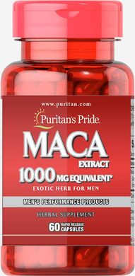 Мака для чоловіків, Maca 1000 mg Exotic Herb for Men, Puritan's Pride, 1000 мг, 60 капсул (PTP-52984), фото