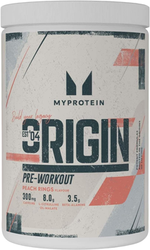 Передтренувальний комплекс Myprotein Origin Pre-Workout | персикові кільця - 600 г, фото