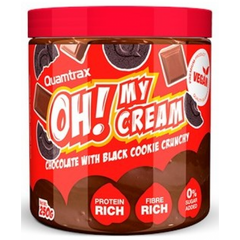 Quamtrax, Oh My Cream, шоколадное черное печенье хрустящее, 250 г (818348), фото
