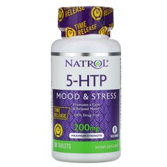 Natrol, 5-HTP, медленное высвобождение, максимальная сила, 200 мг, 30 таблеток (NTL-05172), фото