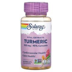 Экстракт куркумы, Turmeric Root Extract, Solaray, 300 мг, 60 капсул (SOR-03800), фото