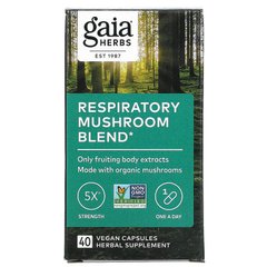 Gaia Herbs, Смесь респираторных грибов, 40 веганских капсул (GAI-15171), фото