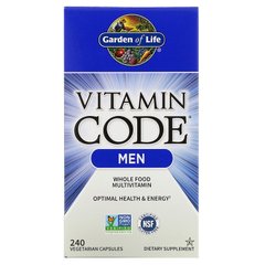 Garden of Life, Vitamin Code, мультивитамины из цельных продуктов для мужчин, 240 вегетарианских капсул (GOL-11419), фото