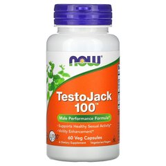 Now Foods, TestoJack 100, 60 растительных капсул (NOW-02168), фото