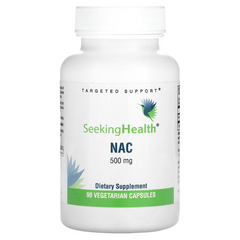 Seeking Health, NAC (N-ацетил-L-цистеїн), 500 мг, 90 вегетаріанських капсул (SKH-52072), фото