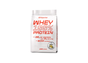 Sporter, Whey 100% Protein, Сывороточный протеин, ваниль, 1000 г (821258), фото