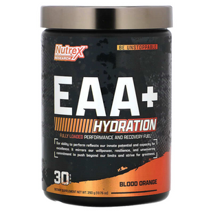 Nutrex Research, EAA+ Hydration, добавка для гидратации с незаменимыми аминокислотами, красный апельсин, 390 г (NRX-00776), фото