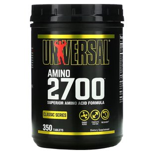 Universal Nutrition, Amino 2700, добавка з амінокислотами, 350 таблеток (UNN-02701), фото