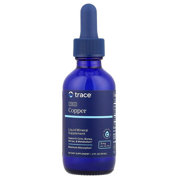 Trace Minerals ®, Жидкая ионная медь, 3 мг, 59 мл (TMR-00341), фото