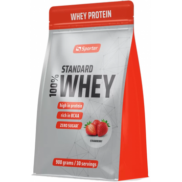 Sporter, 100% Standart Whey, клубника, 900 г (SPO-72423), фото