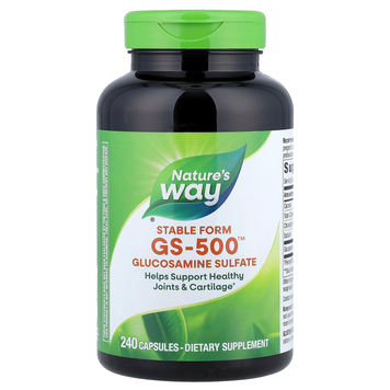 Сульфат глюкозаміну 500 мг Nature's Way GS-500 Glucosamine Sulfate - 240 капсул, фото