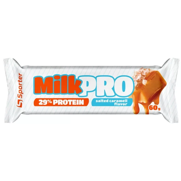 Батончик протеиновый Sporter MILK PRO 29% | соленая карамель - 60 г - 1/24, фото