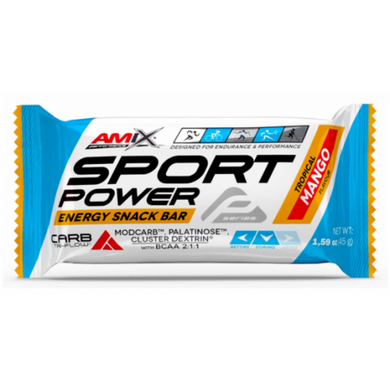 Amix Батончик Performance Amix Sport Power Energy Snack Bar, тропічний манго, 45 г - 1/20 (820727), фото