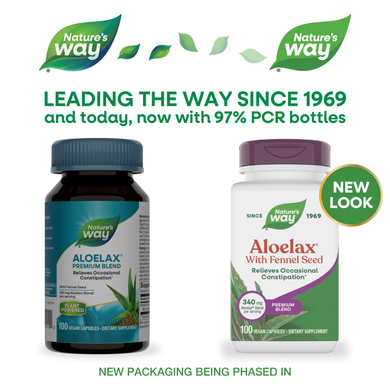 Алоэ с семенами фенхеля Nature's Way Aloelax with Fennel Seed - 100 веганских капсул, фото