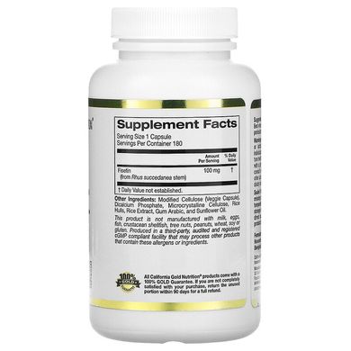 California Gold Nutrition, Fisetin with Novusetin, физетин, 100 мг, 180 растительных капсул (CGN-01844), фото