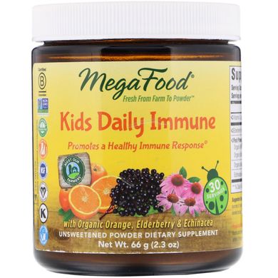 Иммунная поддержка для детей (Kids Daily Immune), MegaFood, неподслащенный, 66 г (MGF-60147), фото
