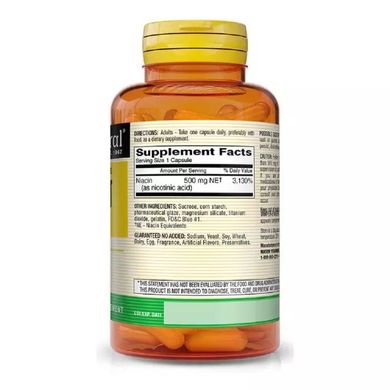 Mason Natural, Ніацин, пролонгованої дії, 500 мг, 60 капсул (MAV-10755), фото
