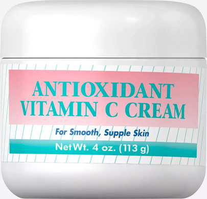 Антиоксидантний крем з вітаміном С, Antioxidant Vitamin C Cream, Puritan's Pride, 113 г (PTP-76105), фото