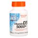 Doctor's Best DRB-00218 Doctor's Best, Витамин D3, 125 мкг (5000 МЕ), 180 мягких желатиновых капсул (DRB-00218) 1