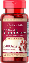 Журавлина, Cranberry, Puritan's Pride, 1 на день, 60 капсул (PTP-19877), фото