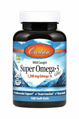 Carlson Labs, Wild Caught Super Omega-3 Gems, високоефективна омега-3 з морської риби, 600 мг, 100 капсул (CAR-01521), фото