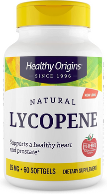 Healthy Origins, Lyc-O-Mato - комплексная добавка ликопина из помидоров, 15 мг, 60 гелевых капсул (HOG-15061), фото