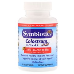 Symbiotics, Colostrum Plus, молозиво, 60 вегетарианских капсул (SYM-04011), фото
