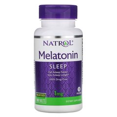 Natrol, Мелатонин, 1 мг, 180 таблеток (NTL-00466), фото