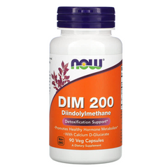NOW Foods, DIM 200 (дііндолілметан), 90 рослинних капсул (NOW-03049), фото