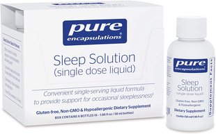 Підтримка сну, Sleep Solution, Pure Encapsulations, рідина для разової дози, 6 пляшок по 58 мл (PE-01681), фото