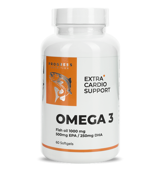 Омега-3 экстра Progress Nutrition Omega 3 Extra Fish Oil 1000mg EPA 500mg/DHA 250mg - 60 капсул, фото