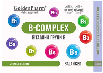 Golden Pharm, В-Комплекс, 30 таблеток (GLF-47343), фото