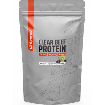Sporter, Clear BEEF Protein, черная смородина+киви, 1000 г (822361), фото
