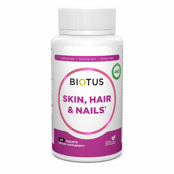 Biotus Волосы кожа и ногти Hair Skin & Nails - 60 таблеток, фото