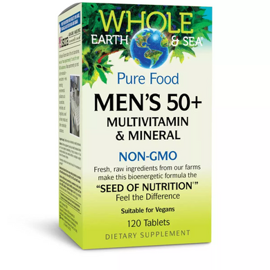 Natural Factors, Men's 50+, Мультивитаминный и минеральный комплекс для мужчин 50+, 120 таблеток (NFS-35521), фото