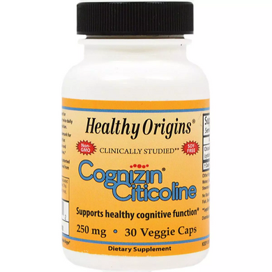 Когніцін цитиколіну, Cognizin Citicolinee, Healthy Origins, 250 мг, 30 капсул (HOG-42022), фото
