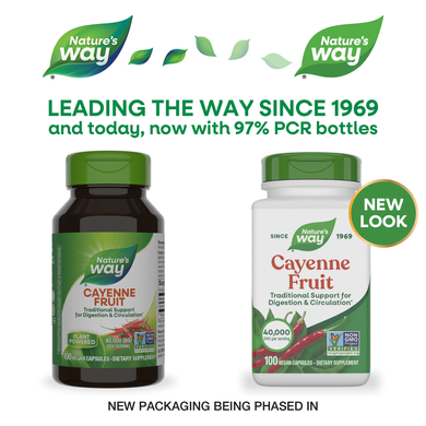 Плоды кайенского перца 450 мг Nature's Way Cayenne Fruit - 100 веганских капсул, фото