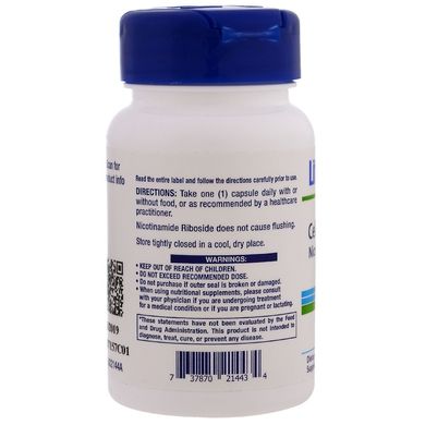Никотинамид рибозид, Nicotinamide Riboside, Life Extension, 250 мг, 30 капсул, (LEX-21443), фото