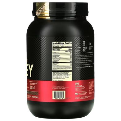 Optimum Nutrition, Gold Standard, 100% Whey, сироватка, зі смаком молочного шоколаду, 907 г (OPN-02413), фото