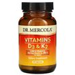Dr. Mercola, вітаміни D3 та K2 (МК-7), 5000 МО/180 мкг, 90 капсул (MCL-01996)