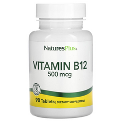 Nature's Plus, Вітамін B-12, 500 мкг, 90 таблеток (NAP-01710), фото