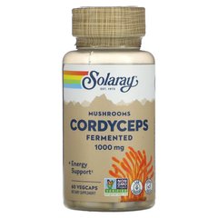Solaray, Органически выращенный ферментированный кордицепс, 500 мг, 60 растительных капсул (SOR-77193), фото