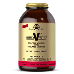 Solgar, Formula V, VM-75, комплексные витамины с хелатными минералами, 360 таблеток (SOL-01184), фото