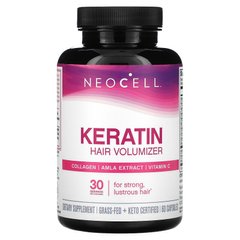 Neocell, засіб з кератином для надання об'єму волоссю, 60 капсул (NEL-12929), фото