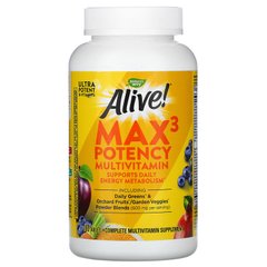 Nature's Way, Alive! Max3 Potency, мультивітаміни, 180 пігулок (NWY-14928), фото